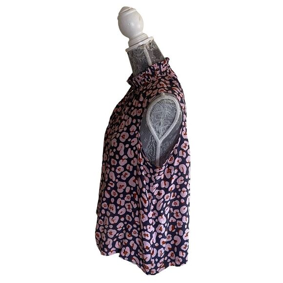 Marie Oliver Silk Animal Print Sleeveless Blouse Size M - Picture 2 of 6